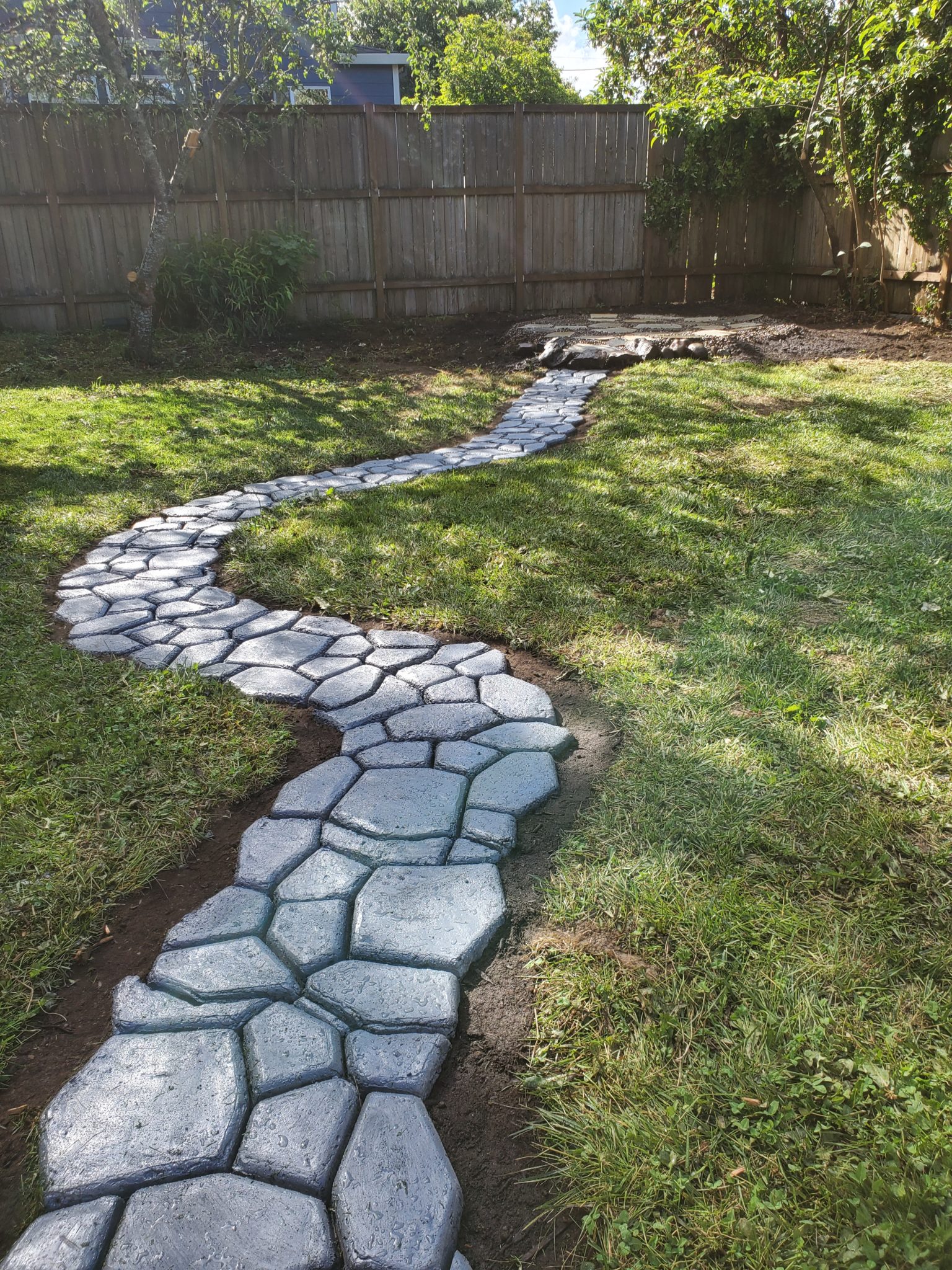 Concrete Mold Pathway Aloe's Landscape & Maintenance